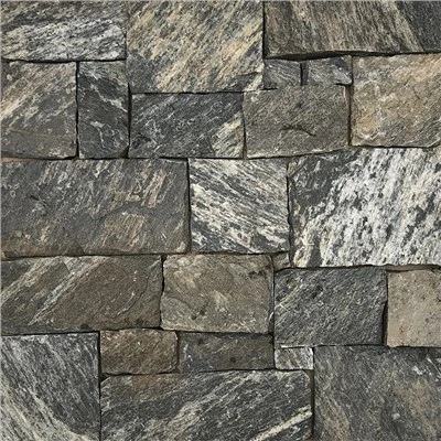 Pietra bugnata casuale della linea grigia di gneiss