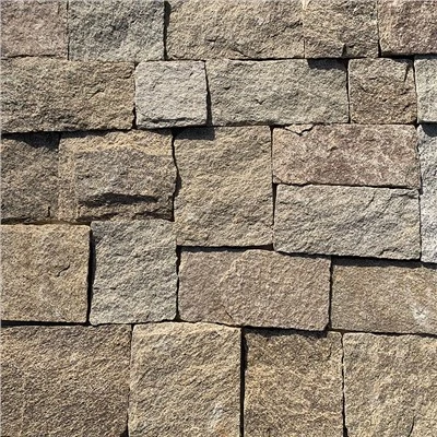 Pietra bugnata casuale di granito giallo sesamo