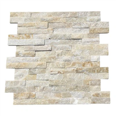 Piastrella Split Face in quarzite avorio