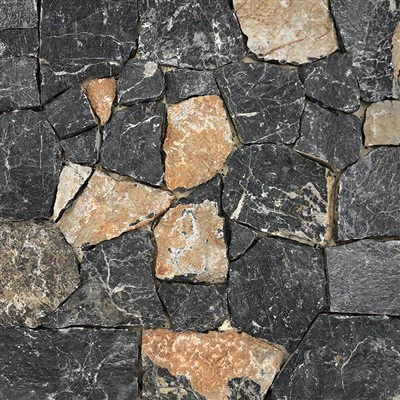 Pietra sciolta casuale nera calcarea